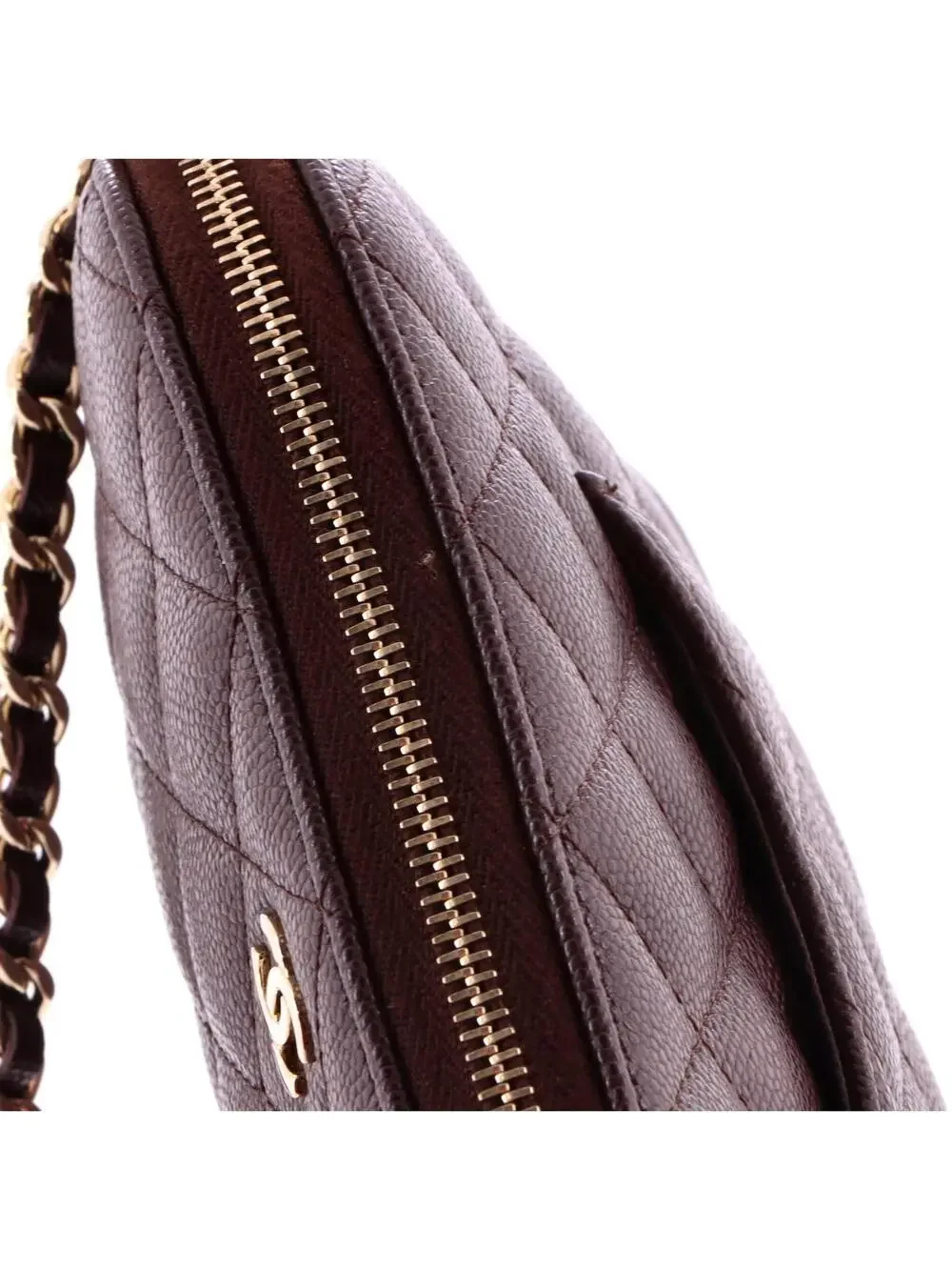 Chanel Cc Dome Zip Clutch With Chain #323587C40B